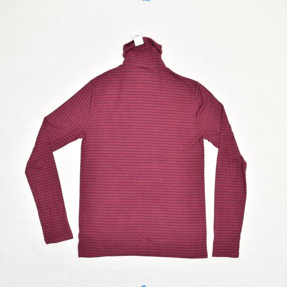 NEW Gap Women's Pullover Sweater Striped Turtleneck Cotton Red Size M - Picture 3 of 8
